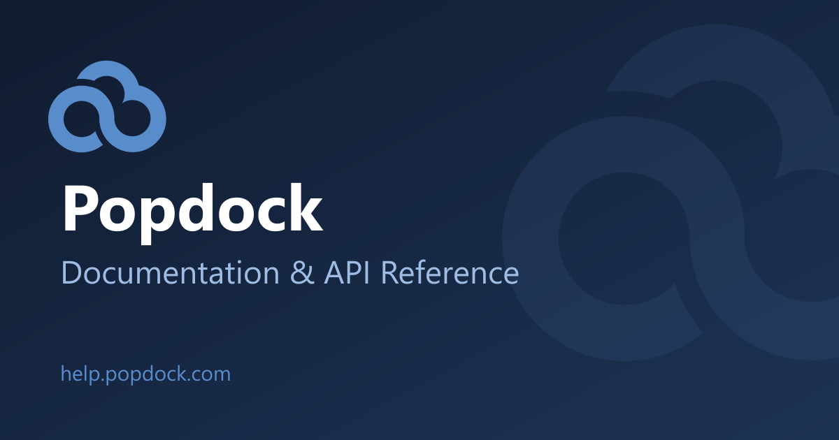 Getting started with Popdock – Popdock documentation